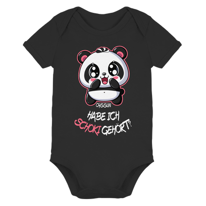 Schokipanda - Habe ich Schoki gehört?  - Organic Baby Bodysuit - Oyssun