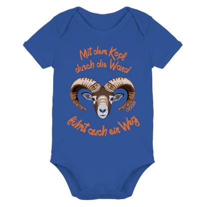 Mit dem Kopf durch die Wand - Führt auch ein Weg - Organic Baby Bodysuit - Oyssun