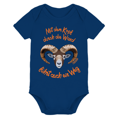 Mit dem Kopf durch die Wand - Führt auch ein Weg - Organic Baby Bodysuit - Oyssun