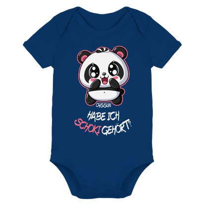 Schokipanda - Habe ich Schoki gehört?  - Organic Baby Bodysuit - Oyssun