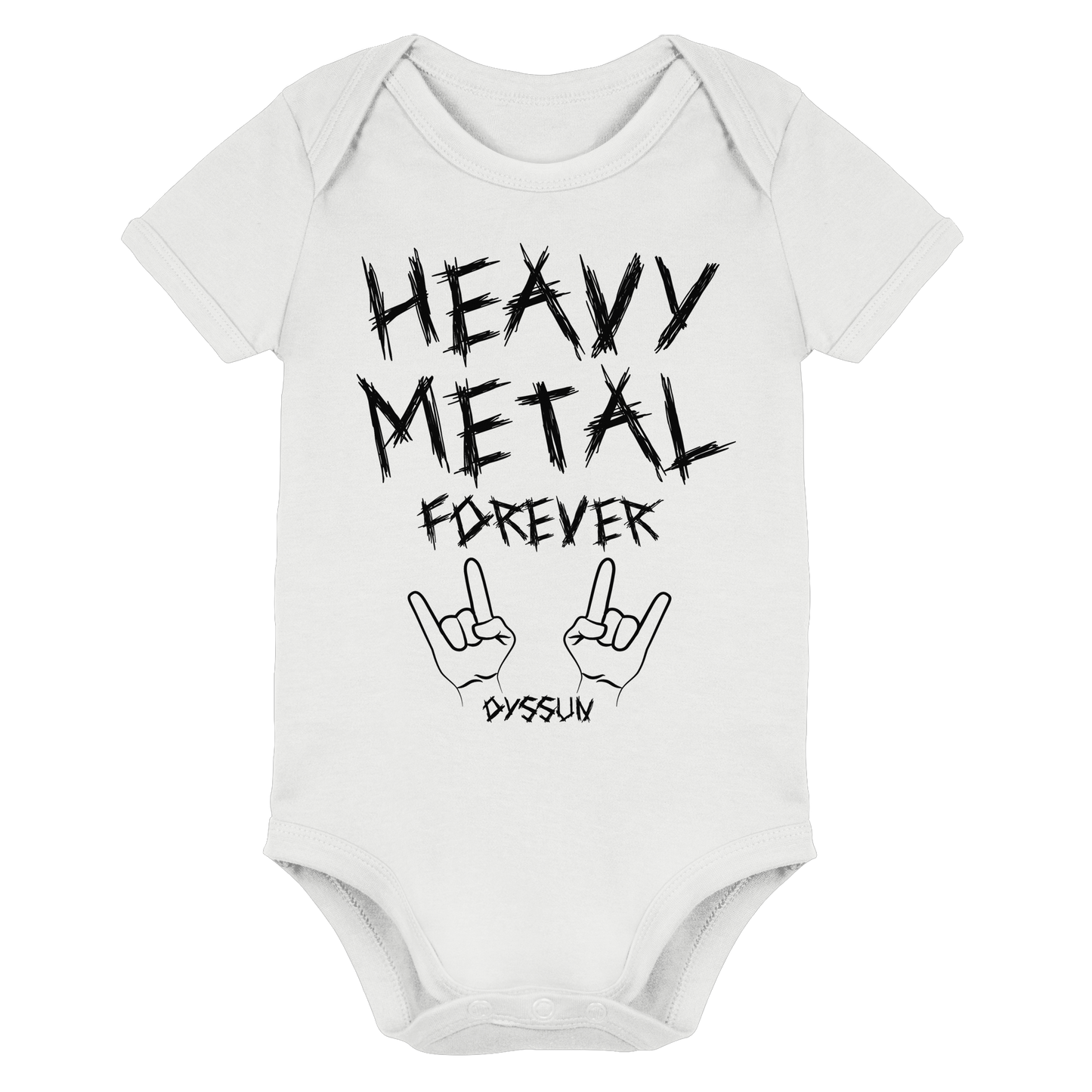 Heavy Metal Forever - Organic Baby Bodysuit - In 6 Designfarben