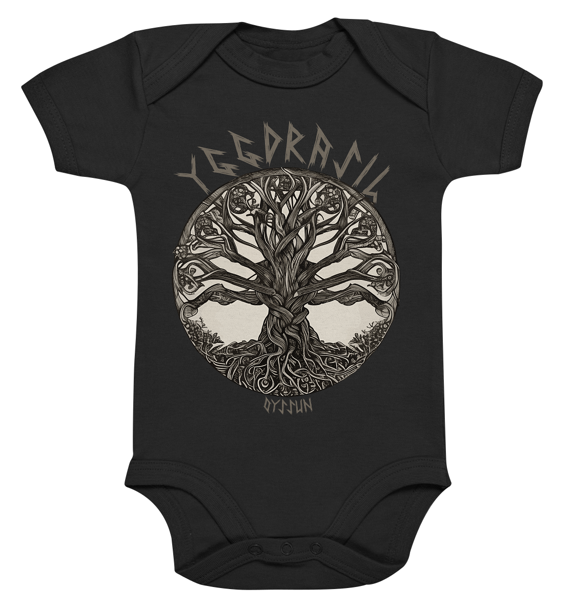 Yggdrasil - the world tree - Organic Baby Bodysuite