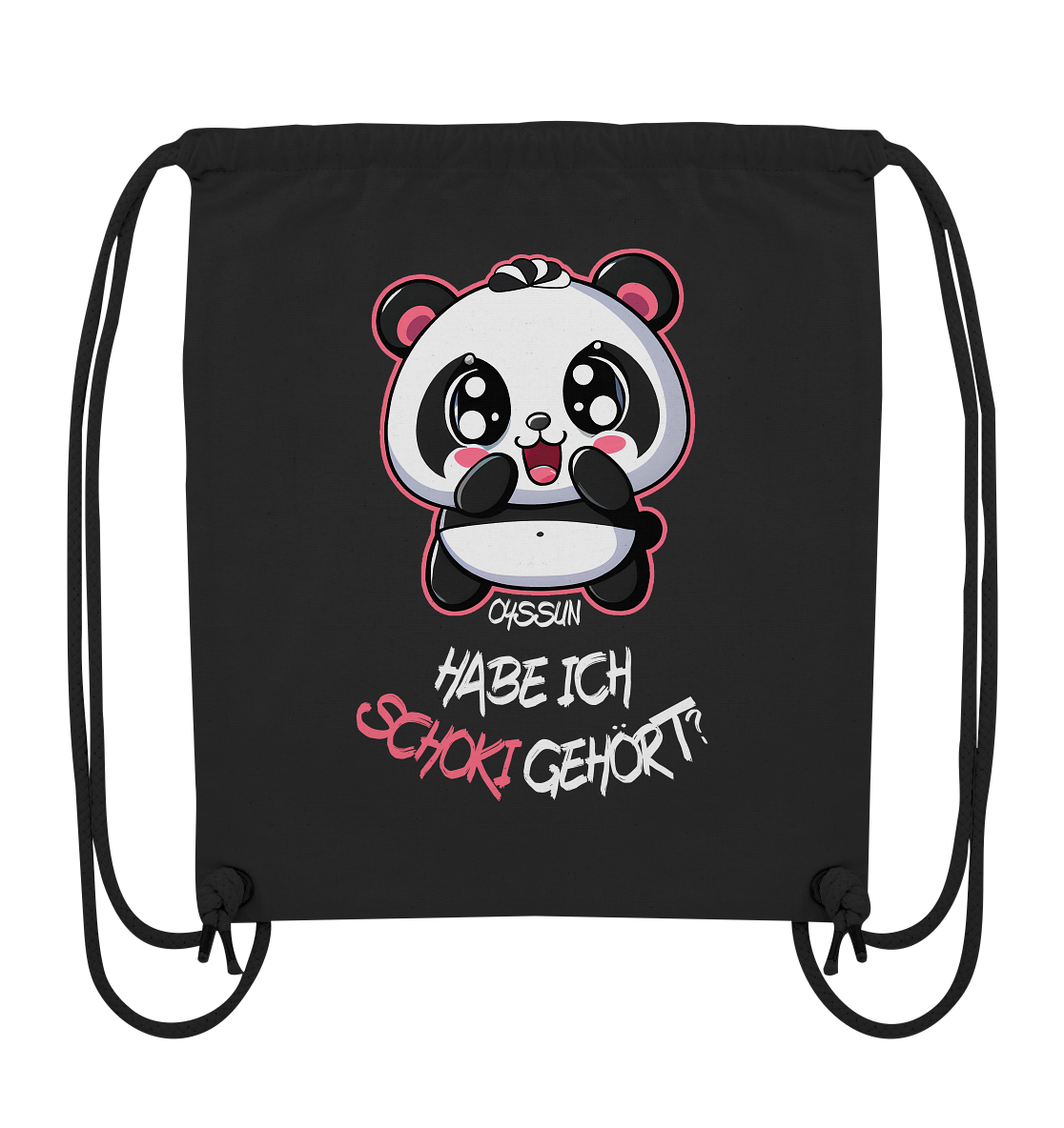 Schokipanda - Did I hear chocolate? - Organic Gym-Bag 