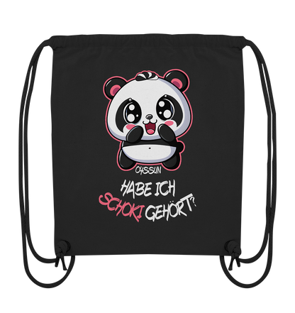 Schokipanda - Did I hear chocolate? - Organic Gym-Bag 