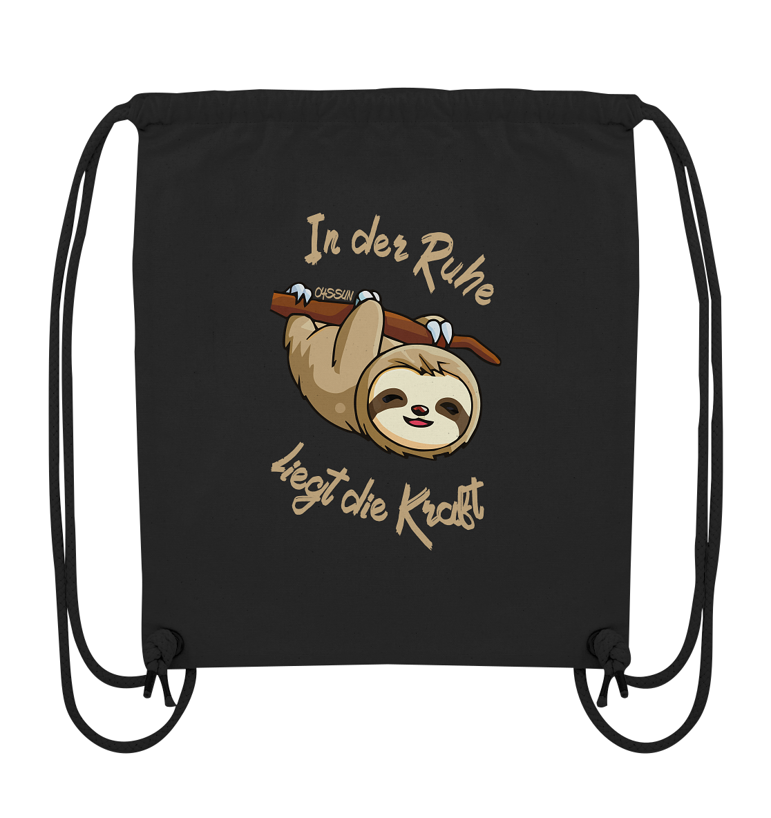 Faultier - In der Ruhe liegt die Kraft - Organic Gym-Bag - Oyssun