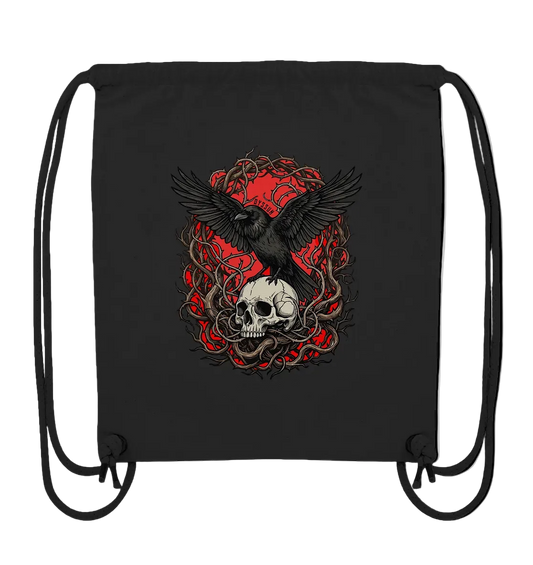 Rabe auf Totenschädel - Organic Gym-Bag - Oyssun