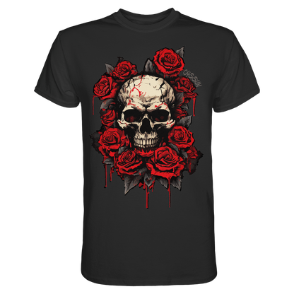 Totenkopf mit Rosen  - Premium Shirt - Oyssun