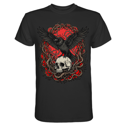 Rabe auf Totenschädel - Premium Shirt - Oyssun