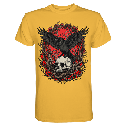Rabe auf Totenschädel - Premium Shirt - Oyssun