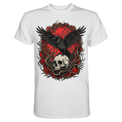 Rabe auf Totenschädel - Premium Shirt - Oyssun