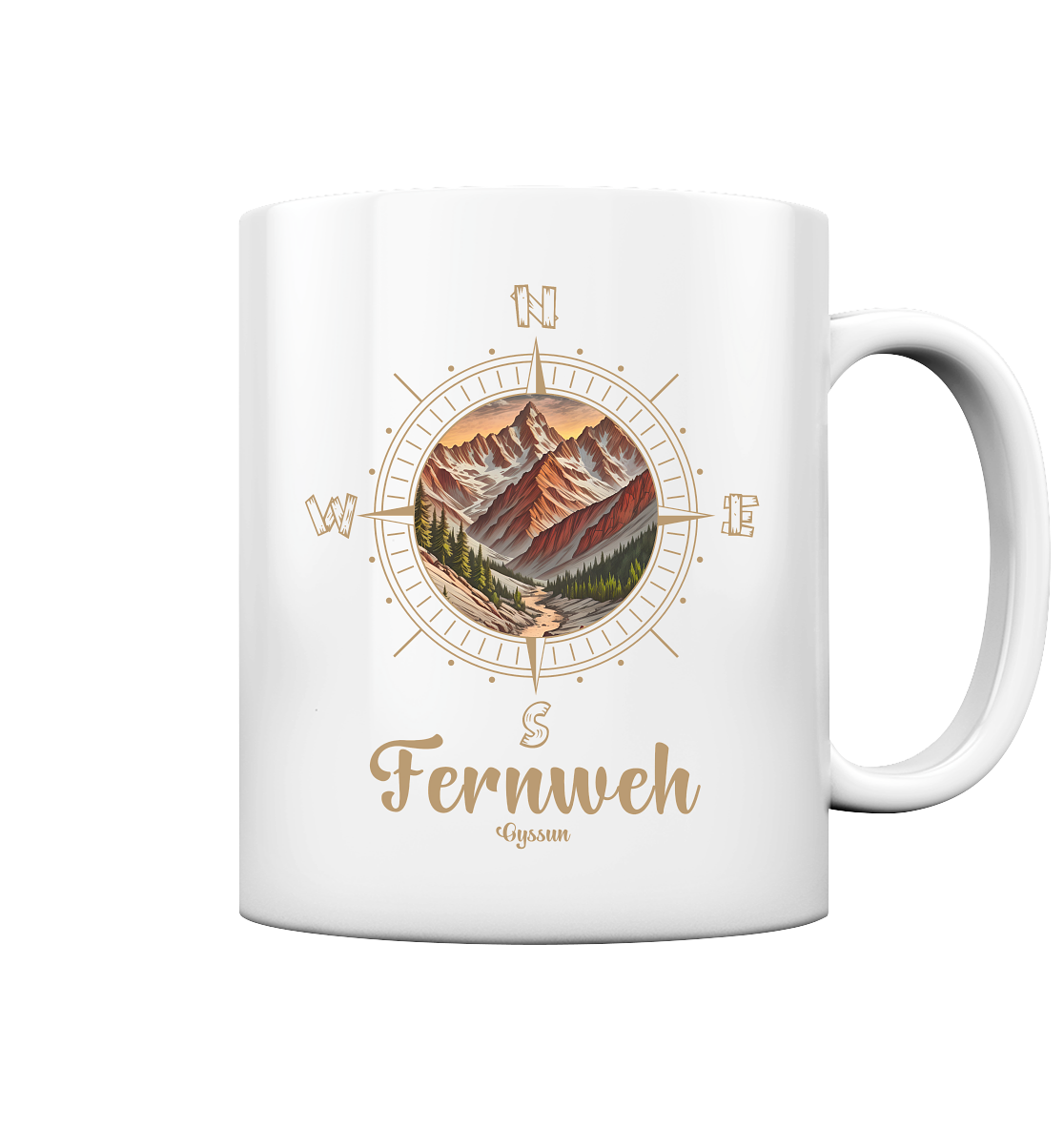 Fernweh - Tasse einfarbig