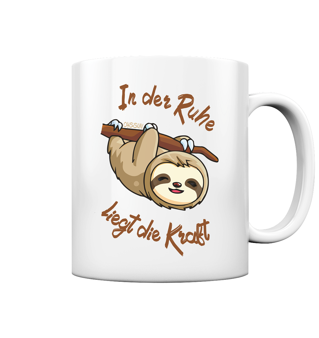 Sloth - There is strength in calmness - single-coloured mug 