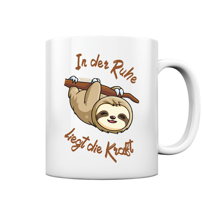 Sloth - There is strength in calmness - single-coloured mug 