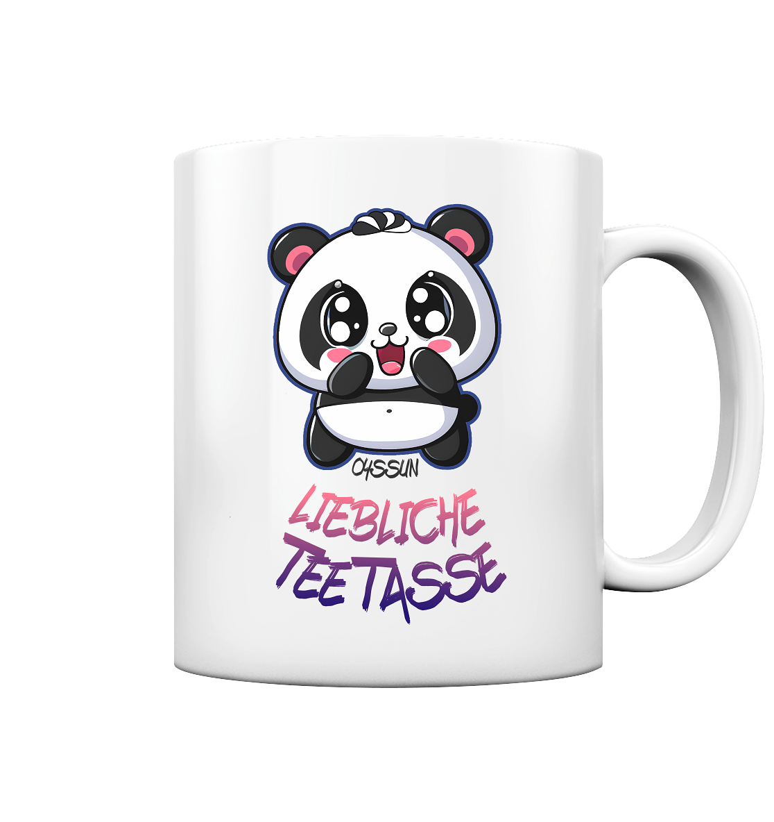 Lovely teacup - panda - plain cup 