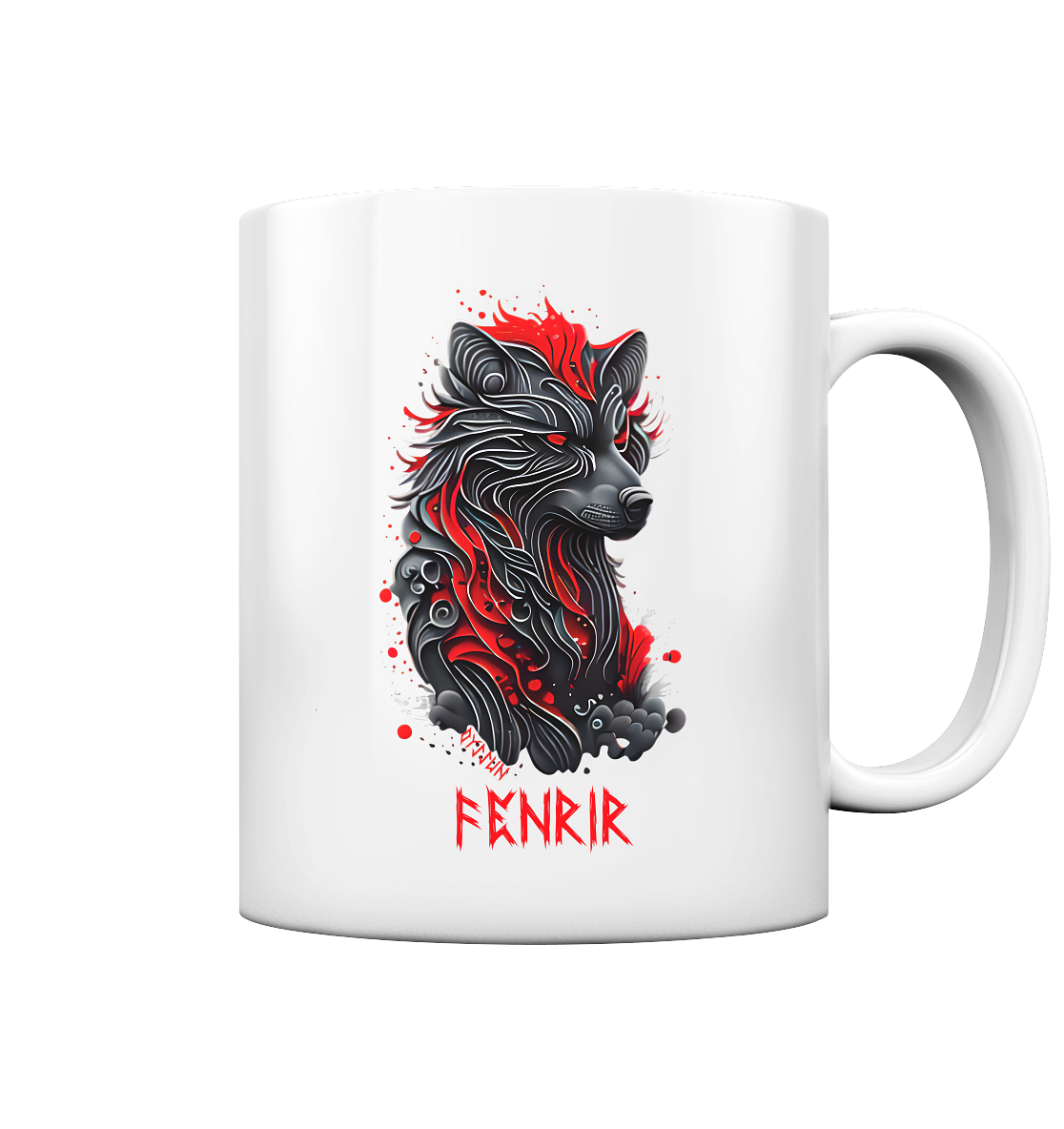 Fenrir - Fenriswolf - Tasse einfarbig