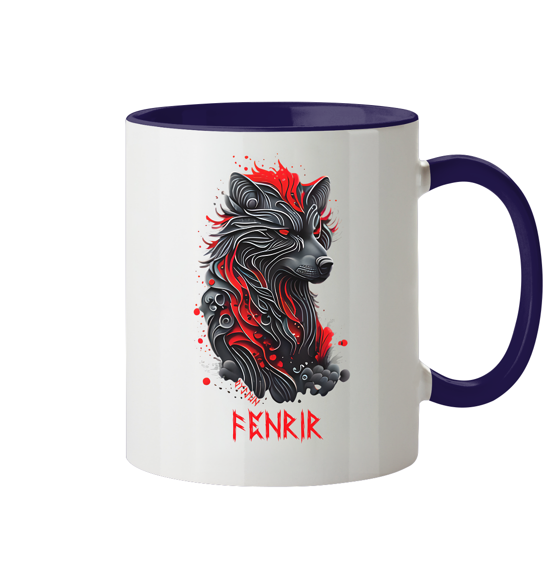 Fenrir - Fenriswolf - Tasse zweifarbig