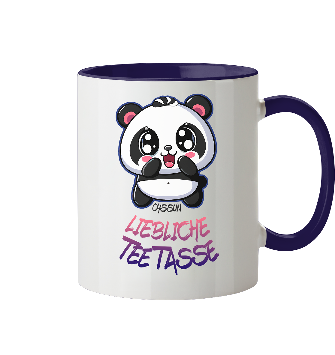 Lovely teacup - panda - two-tone cup