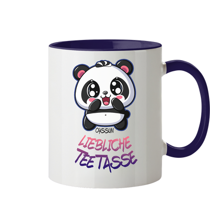 Liebliche Teetasse - Panda - Tasse zweifarbig