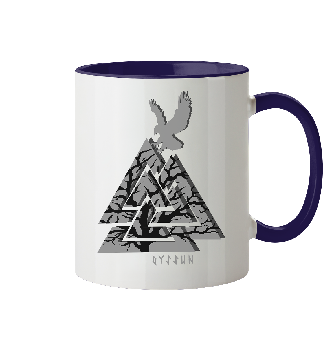 Valknut Tasse - Tasse zweifarbig