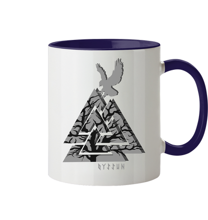 Valknut Tasse - Tasse zweifarbig