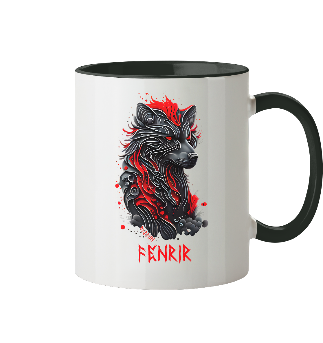 Fenrir - Fenriswolf - Tasse zweifarbig