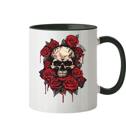 Totenkopf mit Rosen  - Tasse - Oyssun
