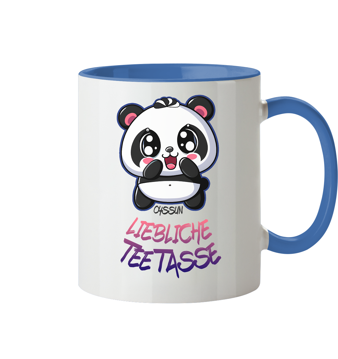 Liebliche Teetasse - Panda - Tasse zweifarbig