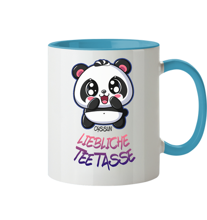 Liebliche Teetasse - Panda - Tasse zweifarbig