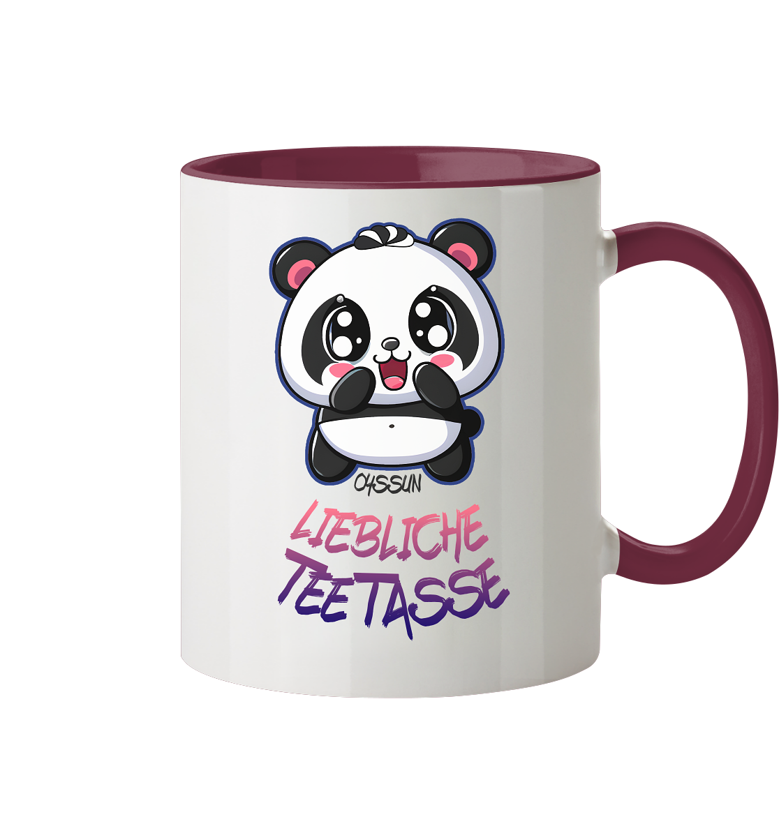 Lovely teacup - panda - two-tone cup