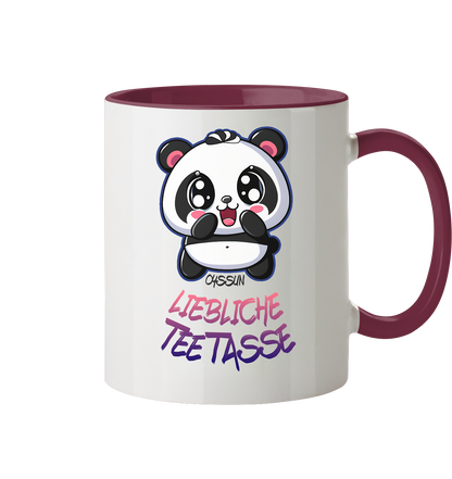 Liebliche Teetasse - Panda - Tasse zweifarbig