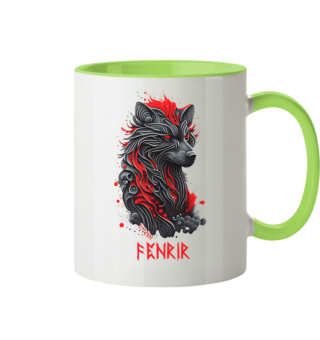 Fenrir - Fenriswolf - Tasse zweifarbig