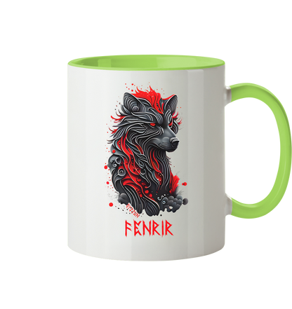 Fenrir - Fenriswolf - Tasse zweifarbig