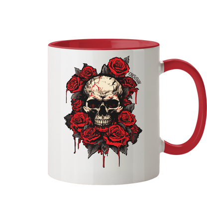 Totenkopf mit Rosen  - Tasse - Oyssun