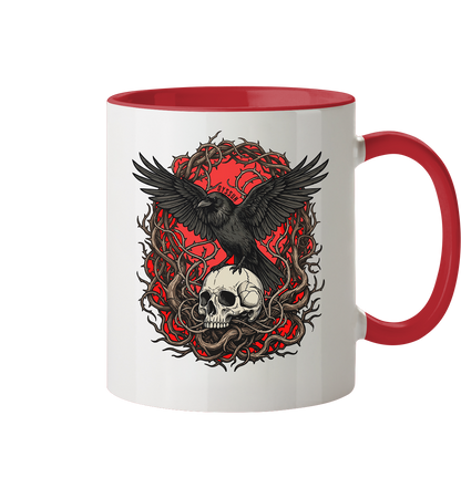 Rabe auf Totenschädel - Tasse (In 3 Farben) - Oyssun