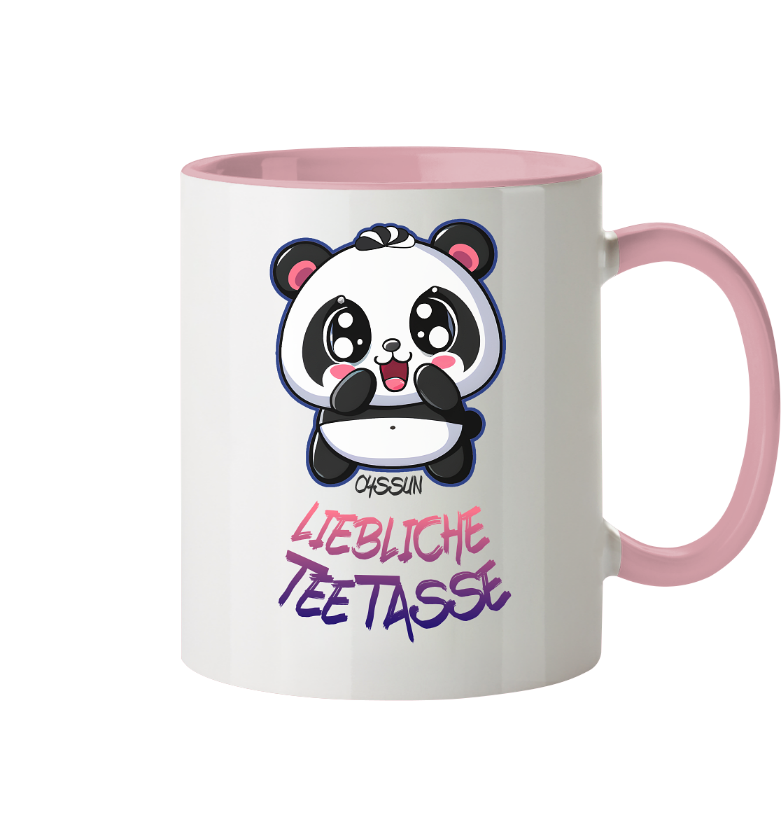 Liebliche Teetasse - Panda - Tasse zweifarbig