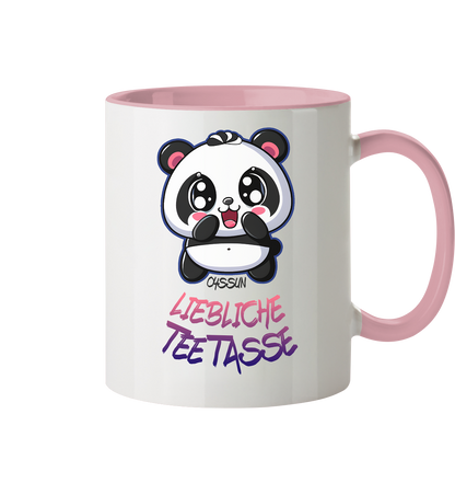 Liebliche Teetasse - Panda - Tasse zweifarbig