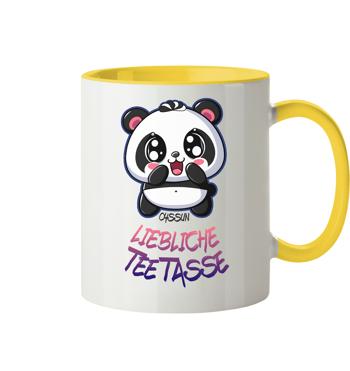 Lovely teacup - panda - two-tone cup