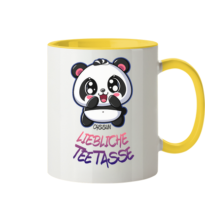 Liebliche Teetasse - Panda - Tasse zweifarbig