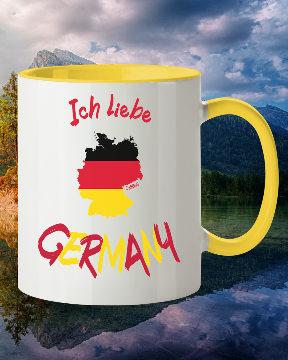 Ich liebe Deutschland - Tasse zweifarbig