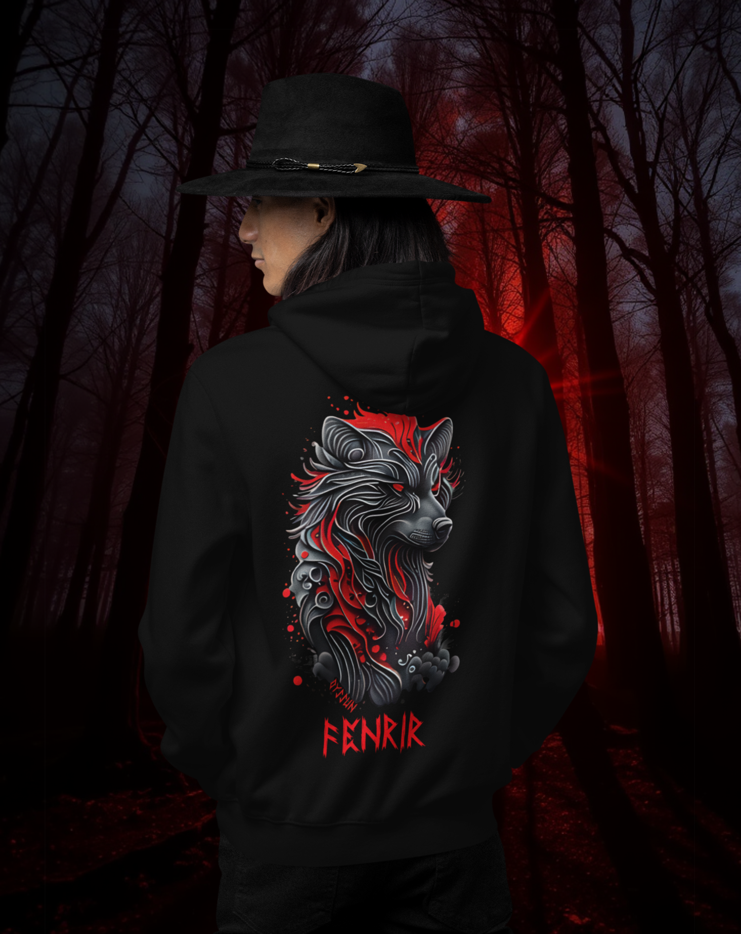 Fenrir - Fenriswolf - Organic Basic Hoodie - Oyssun