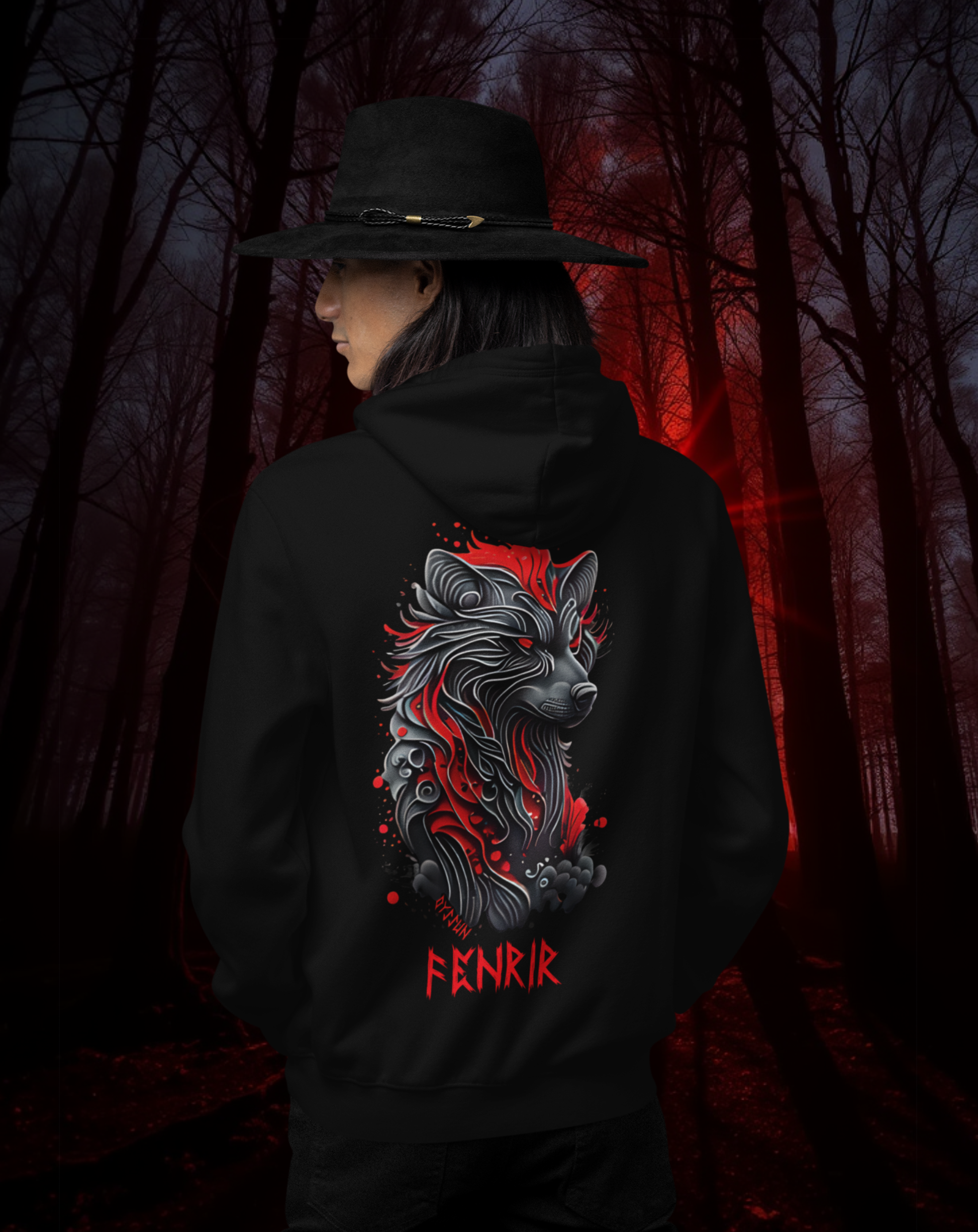 Fenrir - Fenriswolf - Organic Basic Hoodie - Oyssun