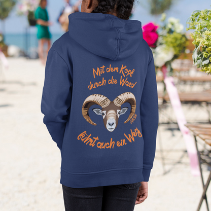 Mit dem Kopf durch die Wand - Führt auch ein Weg - Kids Premium Hoodie - Oyssun