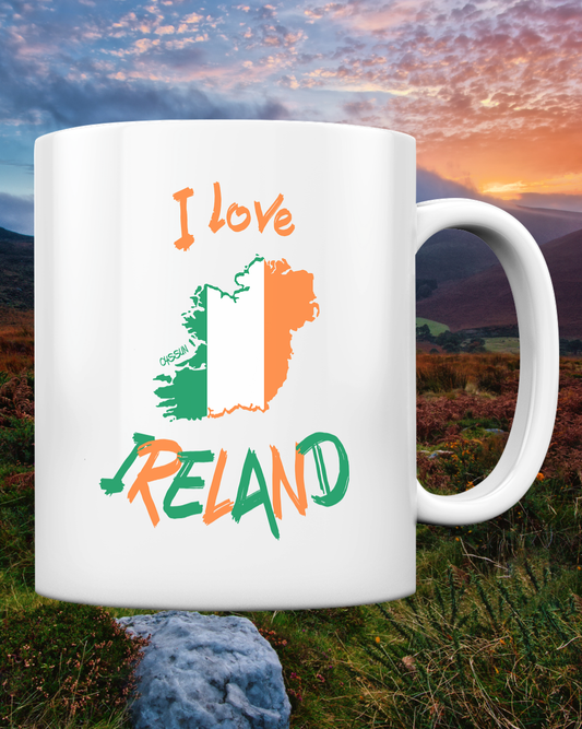 I love Ireland - single coloured mug 