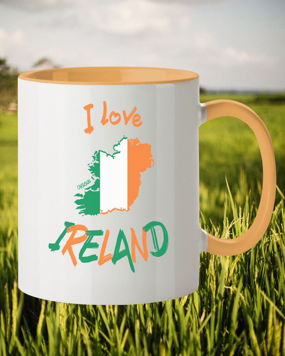 Ich liebe Irland - Tasse zweifarbig