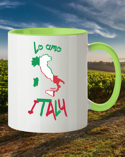 Ich liebe Italien - Tasse zweifarbig