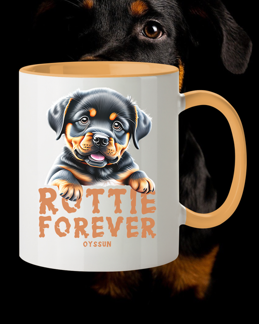 Rottie Forever - Tasse zweifarbig