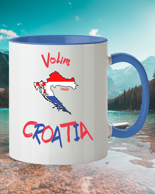 Ich liebe Kroatien - Tasse zweifarbig