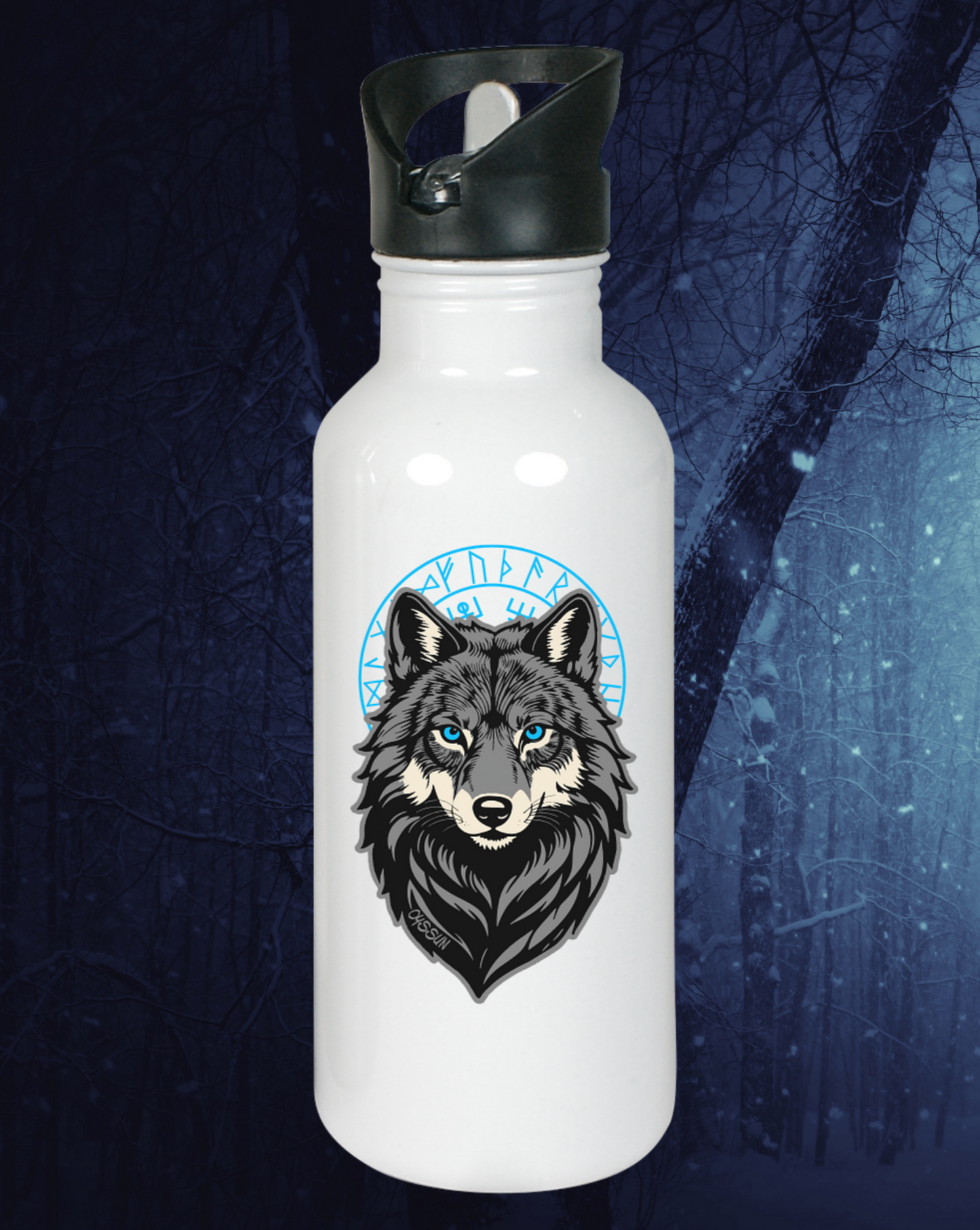 Wolf Odins - Edelstahl-Trinkflasche