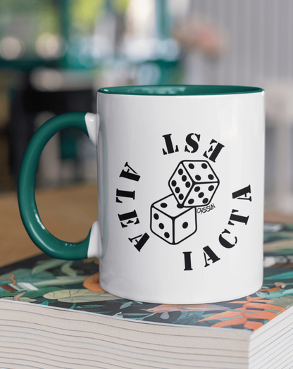 Alea iacta est - The die is cast - two-tone mug