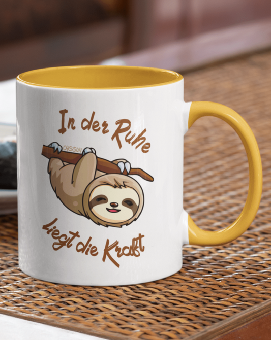 Sloth - There is strength in calmness - Mug two-tone